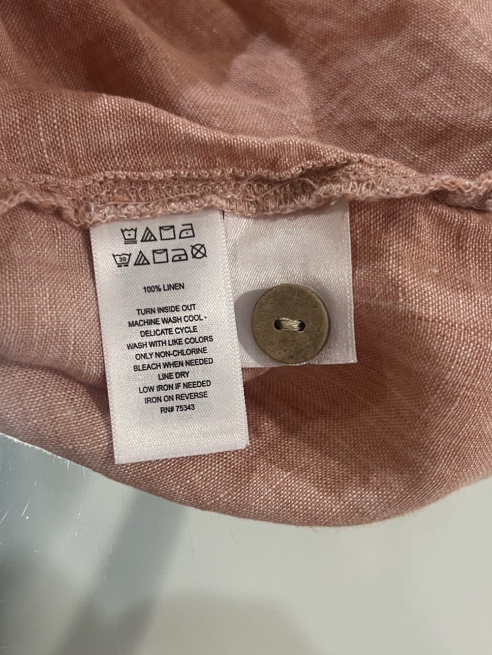 Women’s 100% linen top size medium - Picture 4 of 6